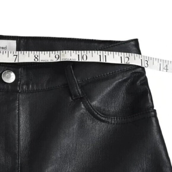 Aritzia Wildred The Melina Cropped Pant Vegan Leather Black Size 0 - Picture 10 of 12